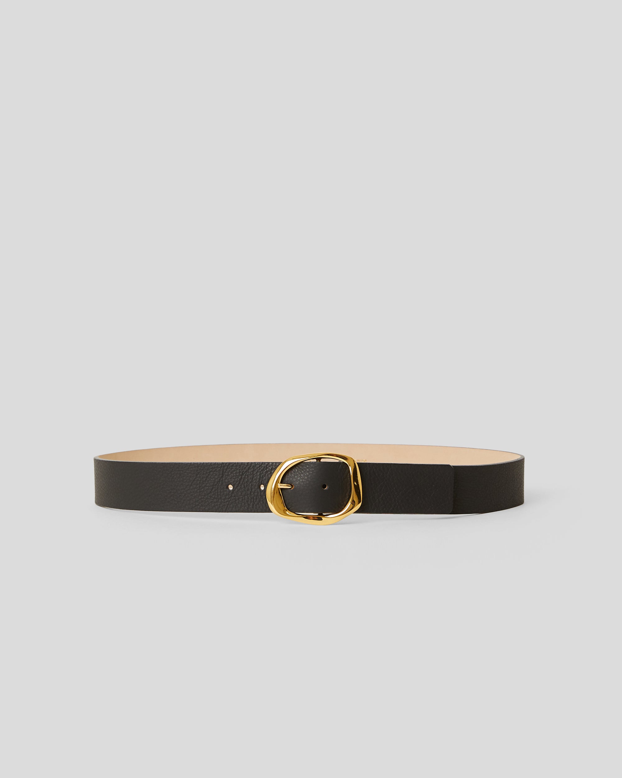 EDMOND MINI LEATHER BELT Black Gold - BELT