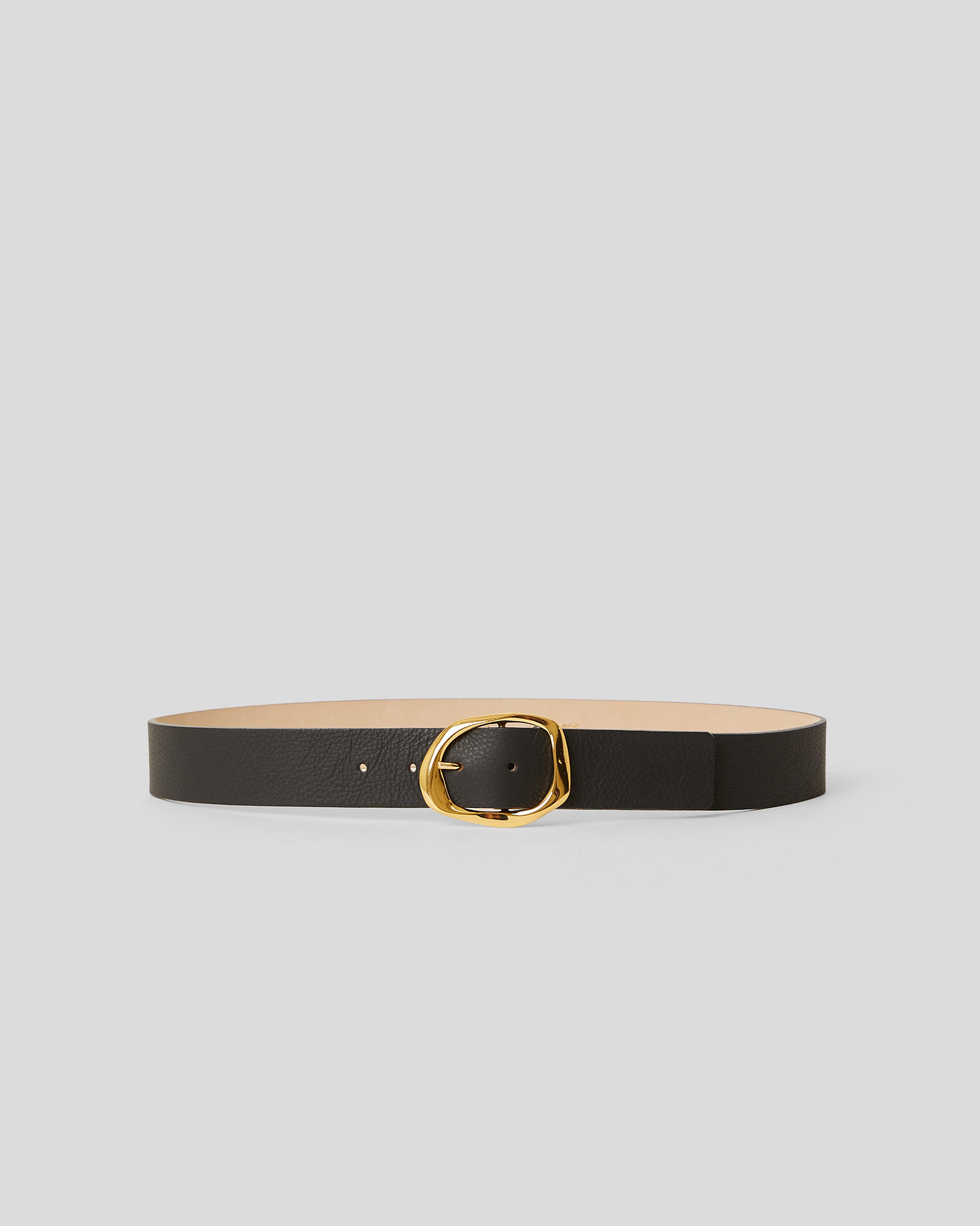 EDMOND MINI LEATHER BELT Black Gold - BELT