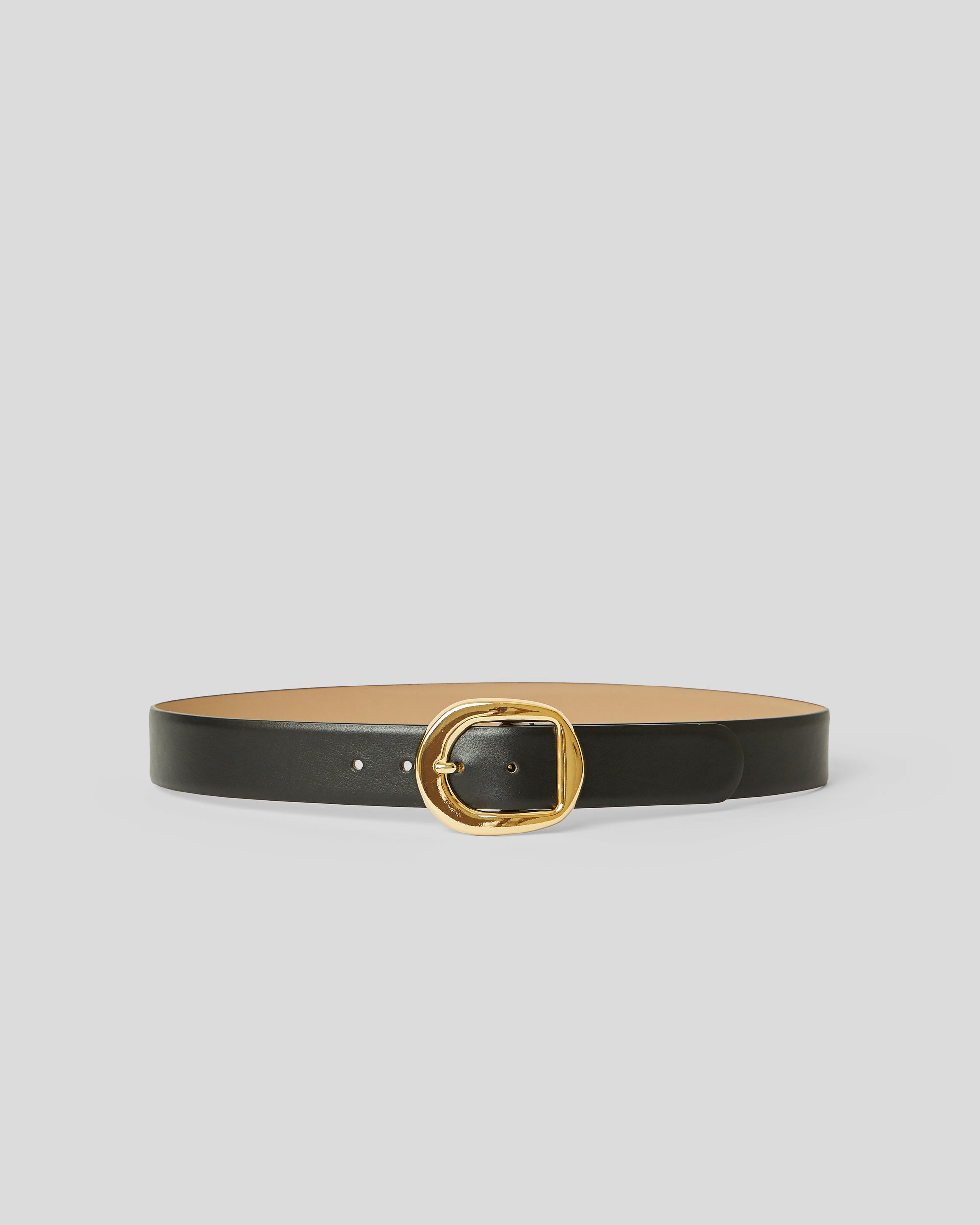 GREYSON LEATHER BELT Black Gold - BELT