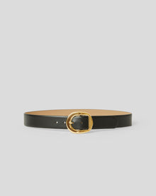 GREYSON LEATHER BELT Black Gold - BELT