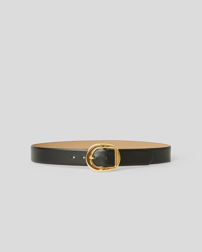 GREYSON LEATHER BELT Black Gold - BELT