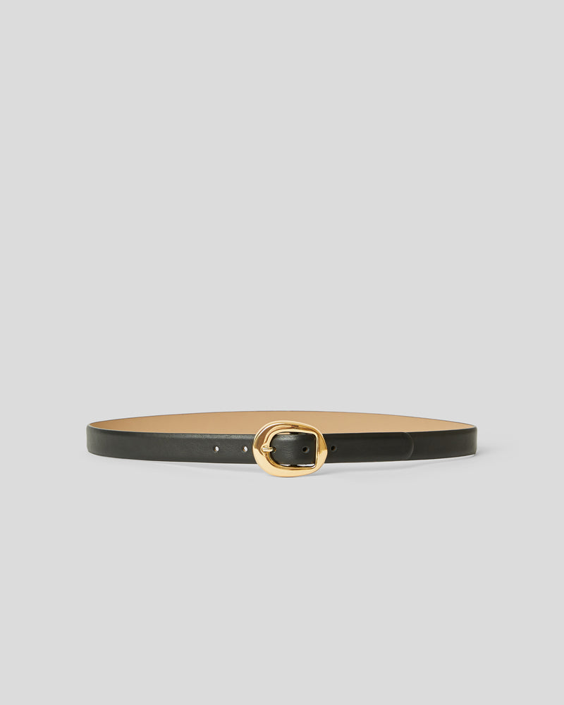 GREYSON MINI LEATHER BELT Black Gold - BELT