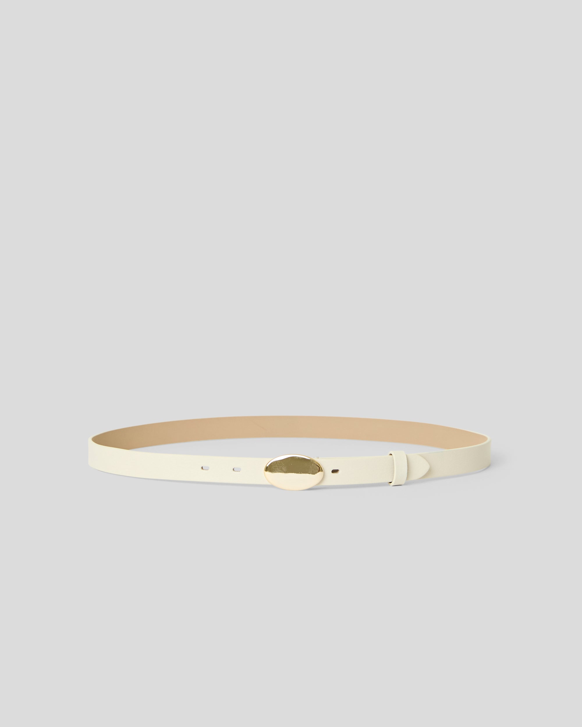 ZAID LEATHER BELT Gesso Gold - BELT