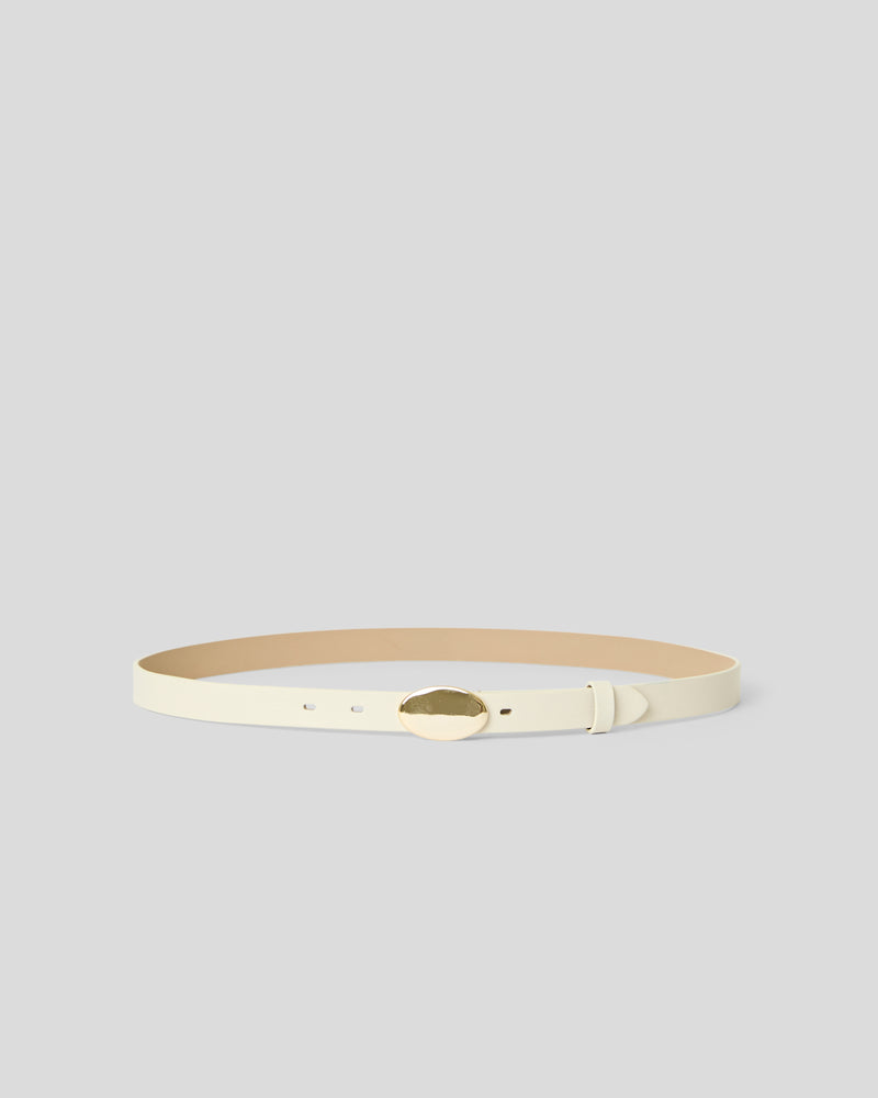 ZAID LEATHER BELT Gesso Gold - BELT