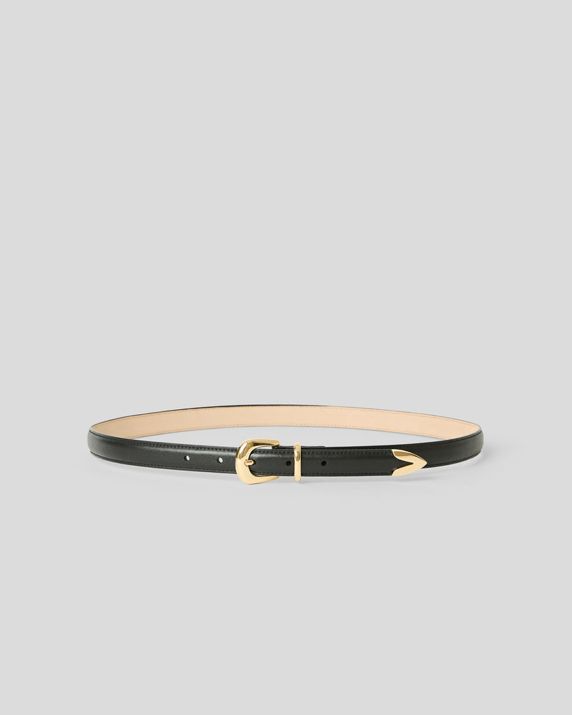 LEO LEATHER BELT Black Gold - BELT