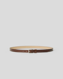 ENZO MINI RUGOUS LEATHER BELT Sepia Silver - BELT