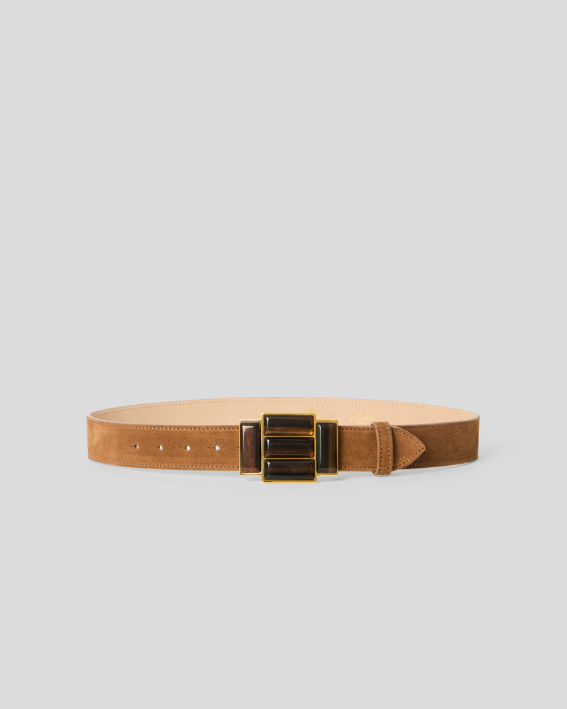 AGATA SUEDE BELT Bronze Tiger Eye - BELT