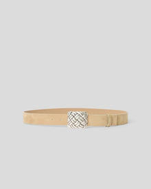 WEAVER NUBUCK BELT Macchiato Silver - BELT