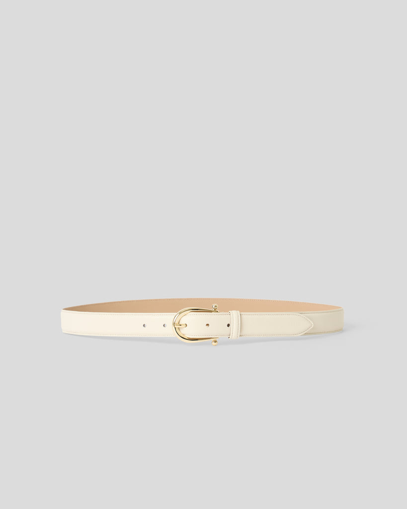 CAMILLE LEATHER BELT Gesso Gold - BELT