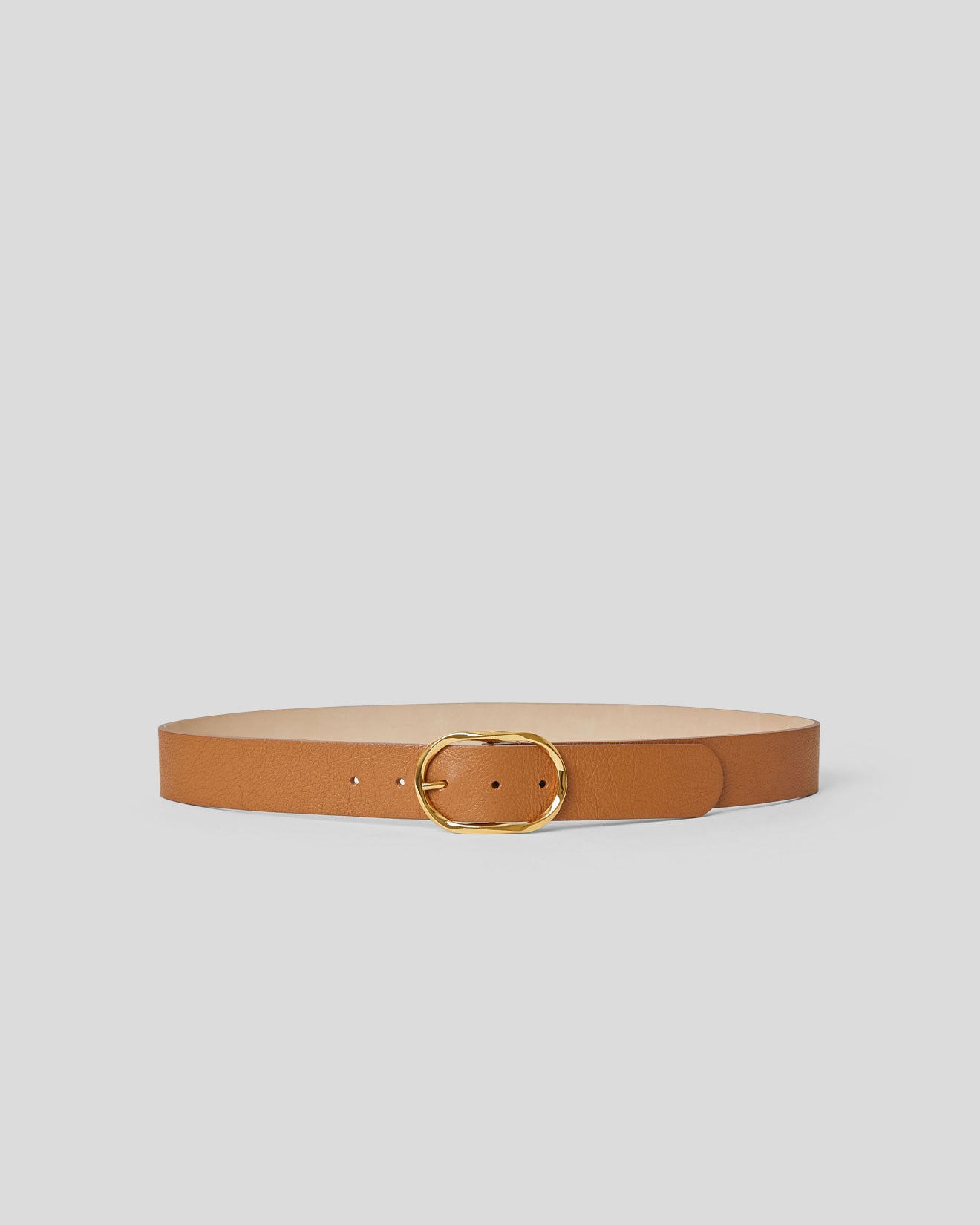 KYRA LEATHER BELT Cuoio Gold - BELT