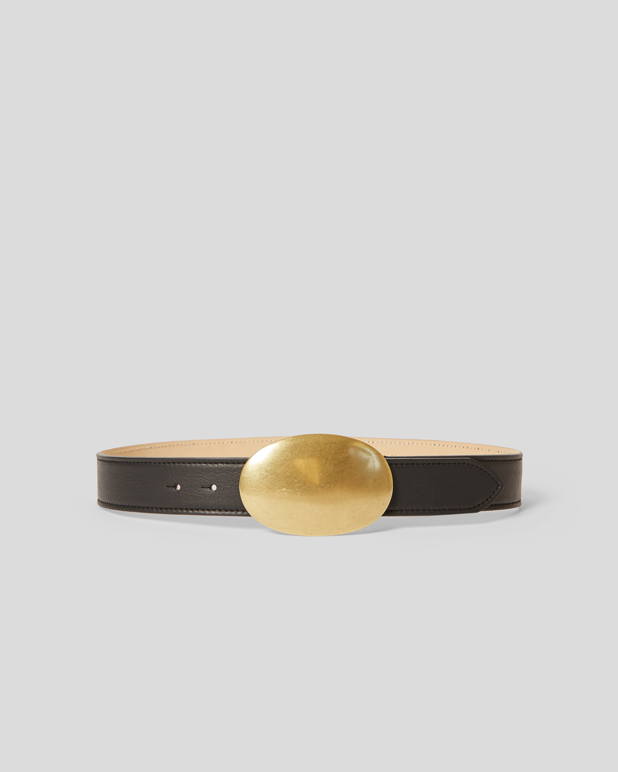 MYRA LEATHER BELT Black Brass - BELT