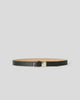 LUMI LEATHER BELT Black Silver - BELT