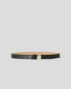 LUMI LEATHER BELT Black Silver - BELT