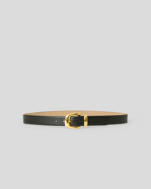 JORDAN LEATHER BELT Black Gold - BELT