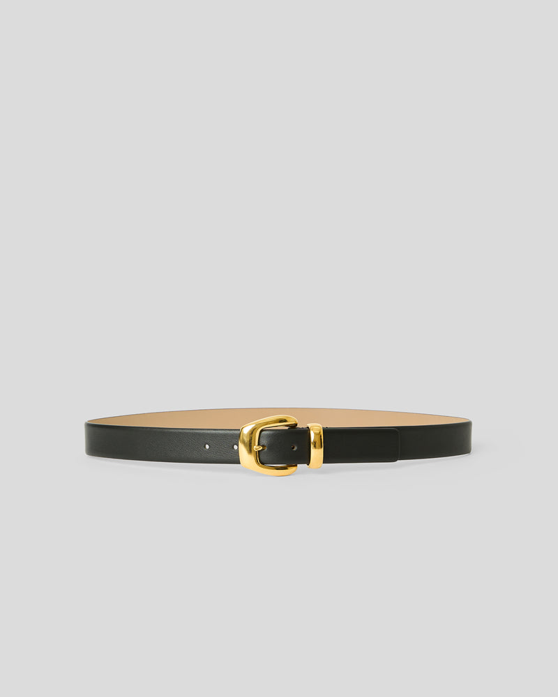 JORDAN LEATHER BELT Black Gold - BELT