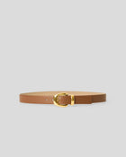 JORDAN LEATHER BELT Tobacco Gold - BELT