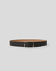 MILLA LEATHER BELT Black Silver - BELT