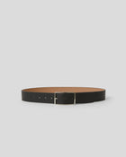 MILLA LEATHER BELT Black Silver - BELT