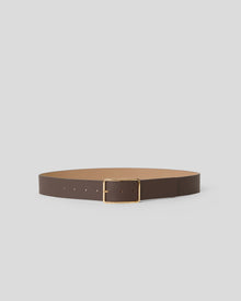 MILLA LEATHER BELT Chocolate Gold - BELT