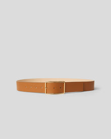MILLA LEATHER BELT Cuoio Gold - BELT