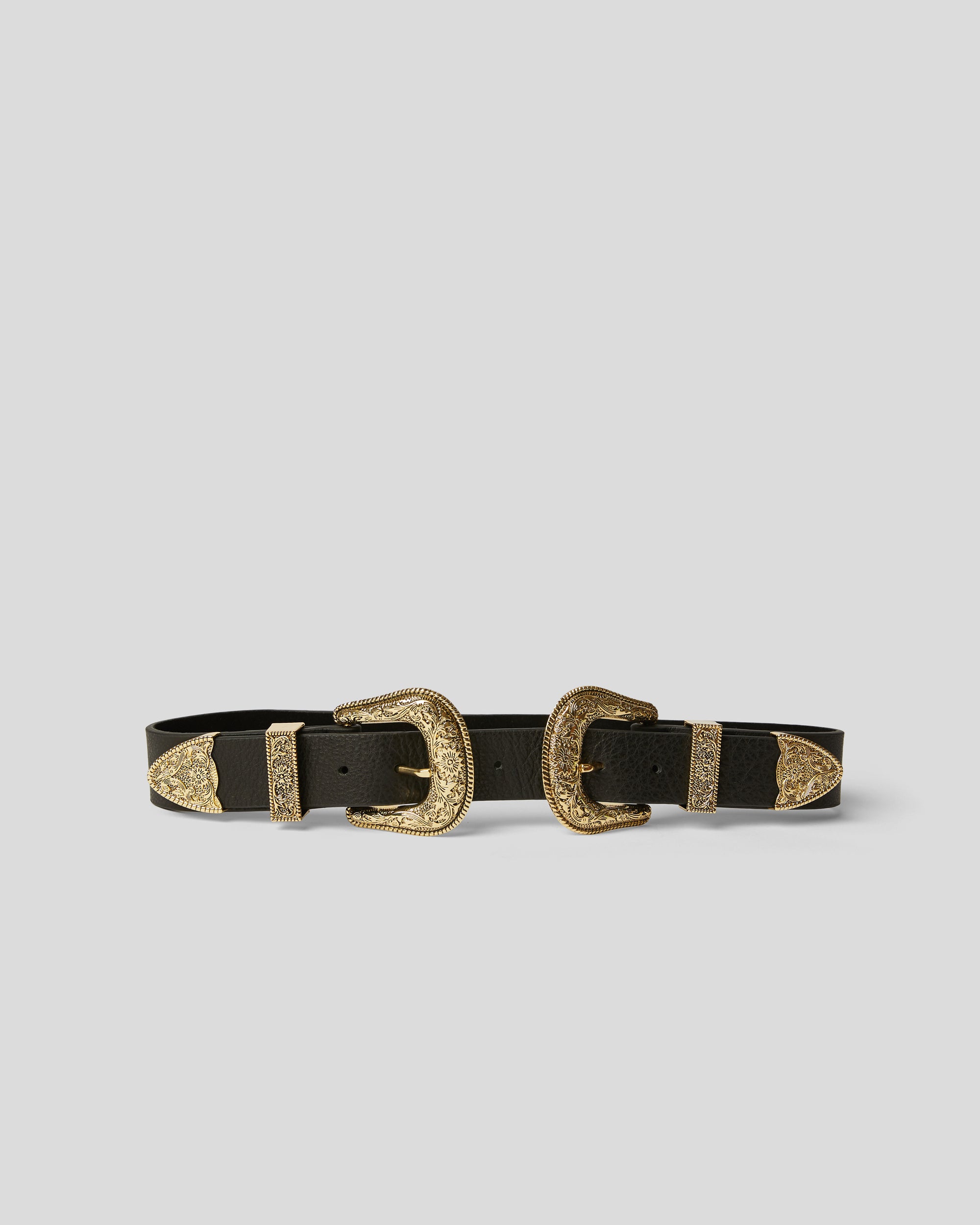 BRI BRI LEATHER BELT Black Gold - BELT
