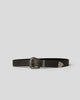 FRANK LEATHER BELT Black Silver - BELT