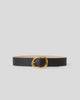 EDMOND LEATHER BELT Black Gold - BELT
