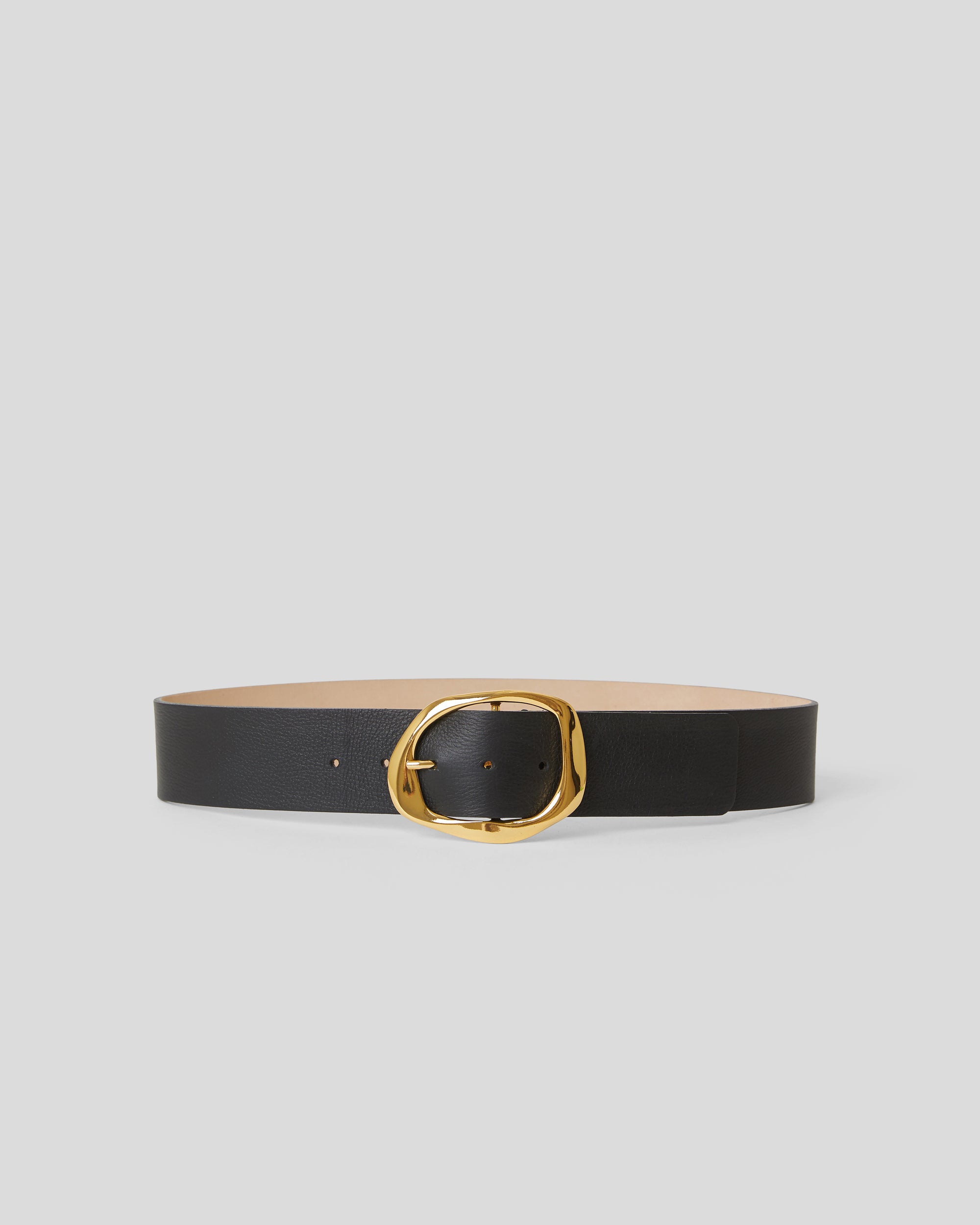 EDMOND LEATHER BELT Black Gold - BELT