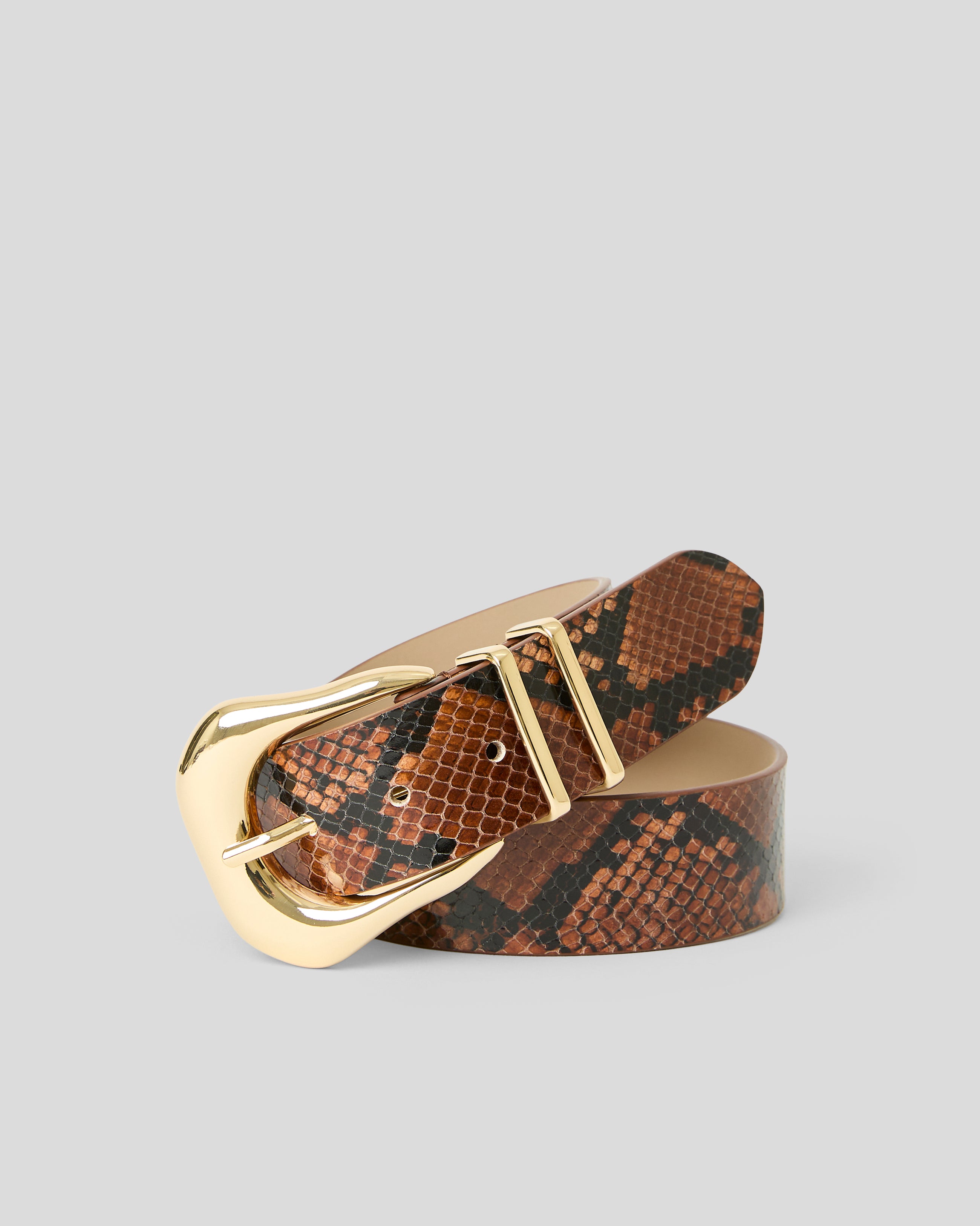 KODA PYTHON LEATHER BELT - BELT