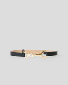 GIDEON LEATHER BELT Black Gold - BELT