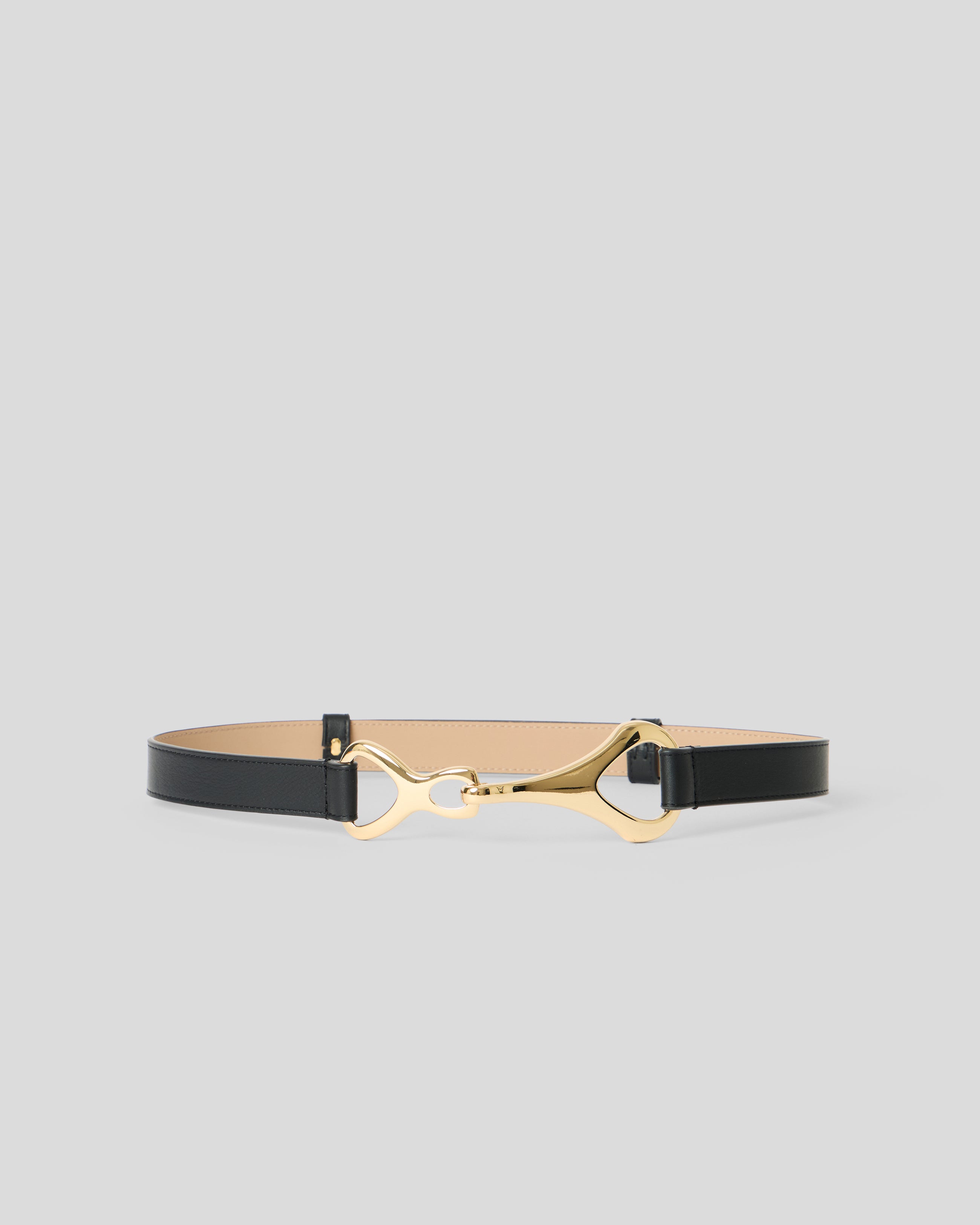 GIDEON LEATHER BELT Black Gold - BELT