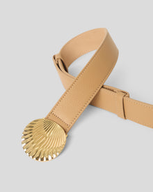 CHELLE LEATHER BELT Vacchetta Gold - BELT