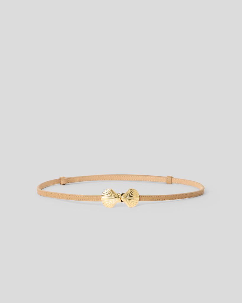 SHELBI LEATHER BELT Vacchetta Gold - BELT