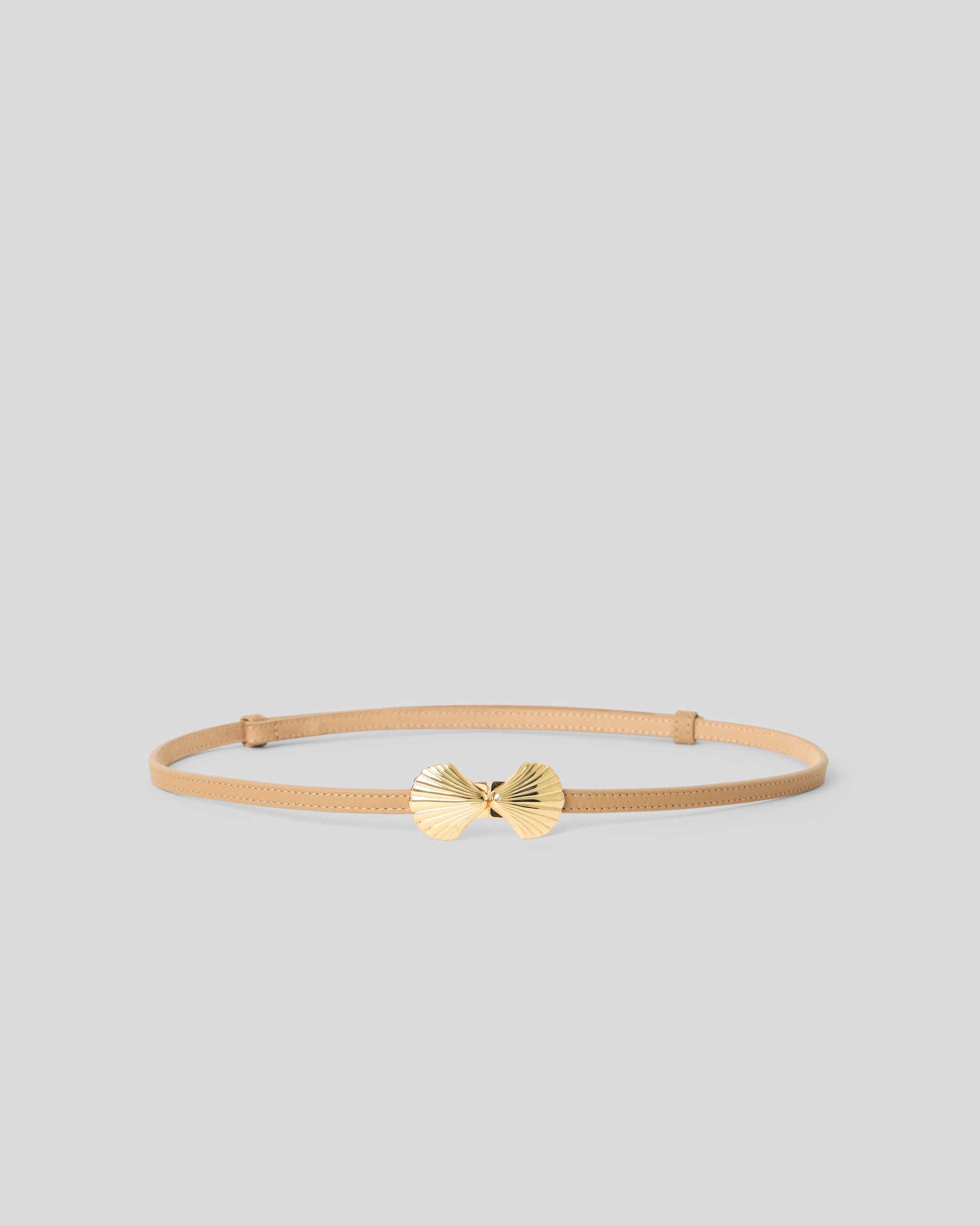 SHELBI LEATHER BELT Vacchetta Gold - BELT