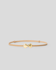 SHELBI LEATHER BELT Vacchetta Gold - BELT
