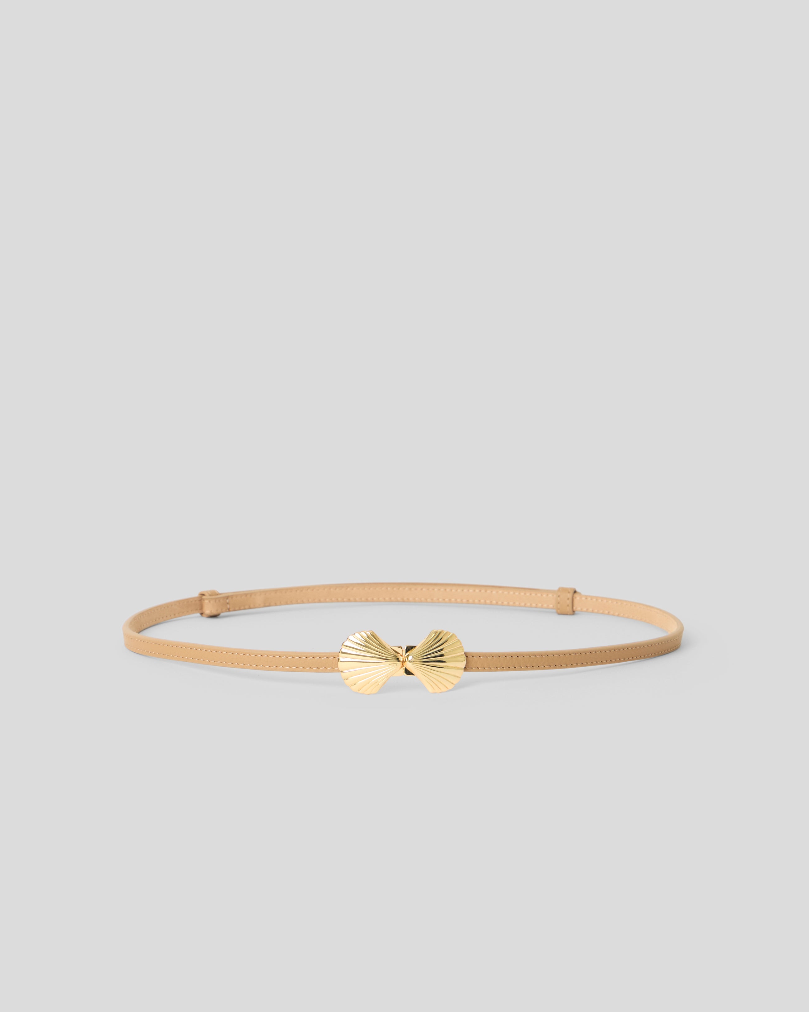 SHELBI LEATHER BELT Vacchetta Gold - BELT