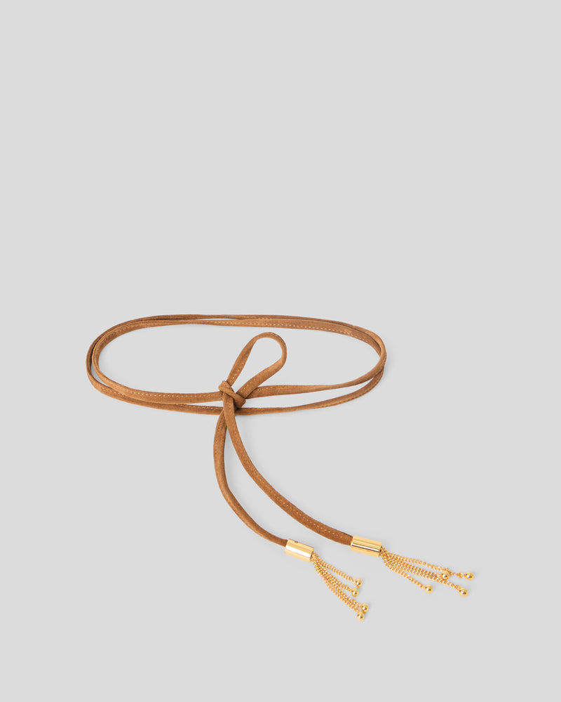 MELROSE SUEDE WRAP BELT Bronze Gold - BELT