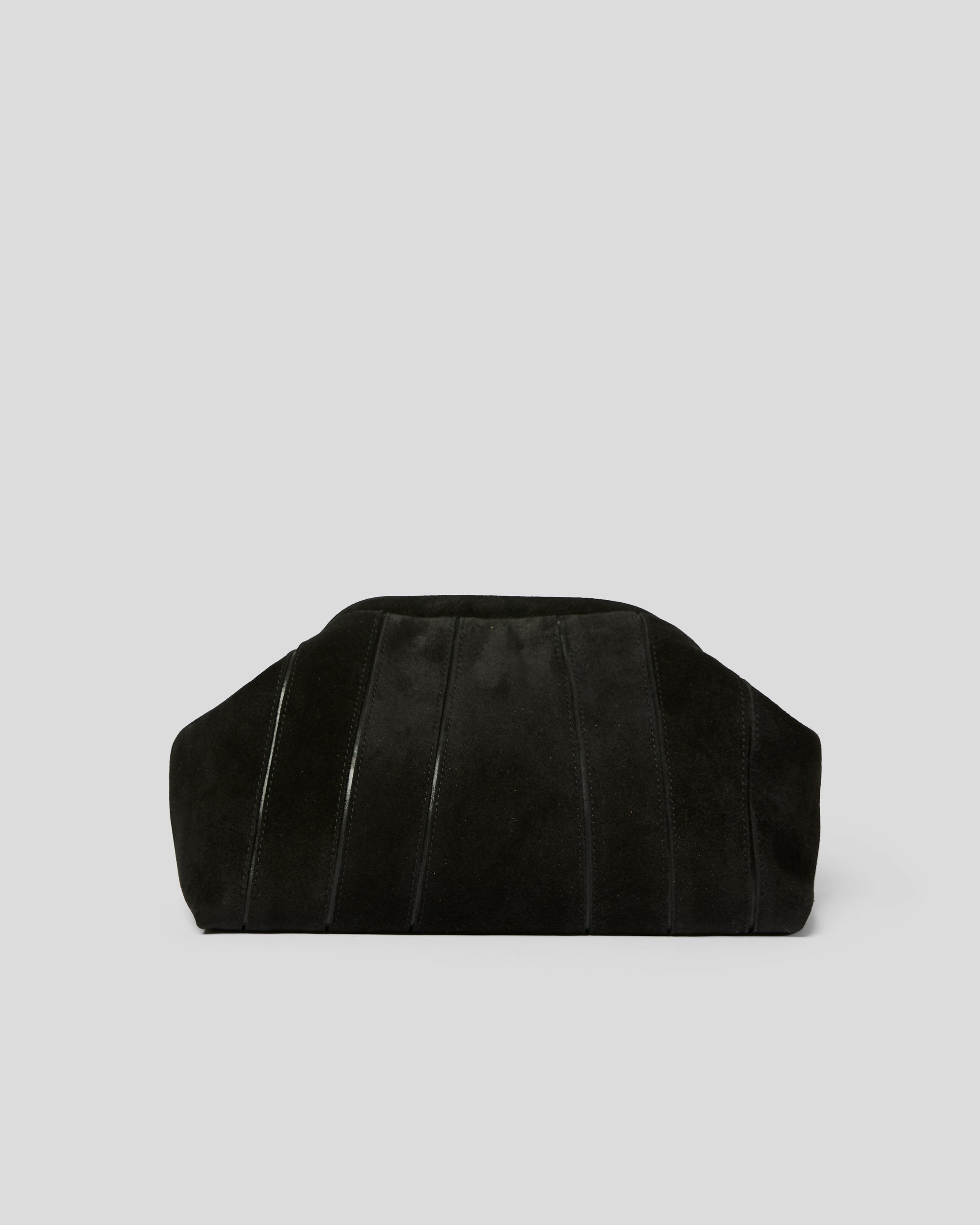 ROWE SUEDE CLUTCH LEATHER BAG Black - HANDBAGS