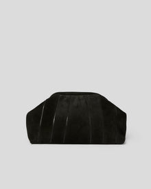 ROWE SUEDE CLUTCH LEATHER BAG Black - HANDBAGS