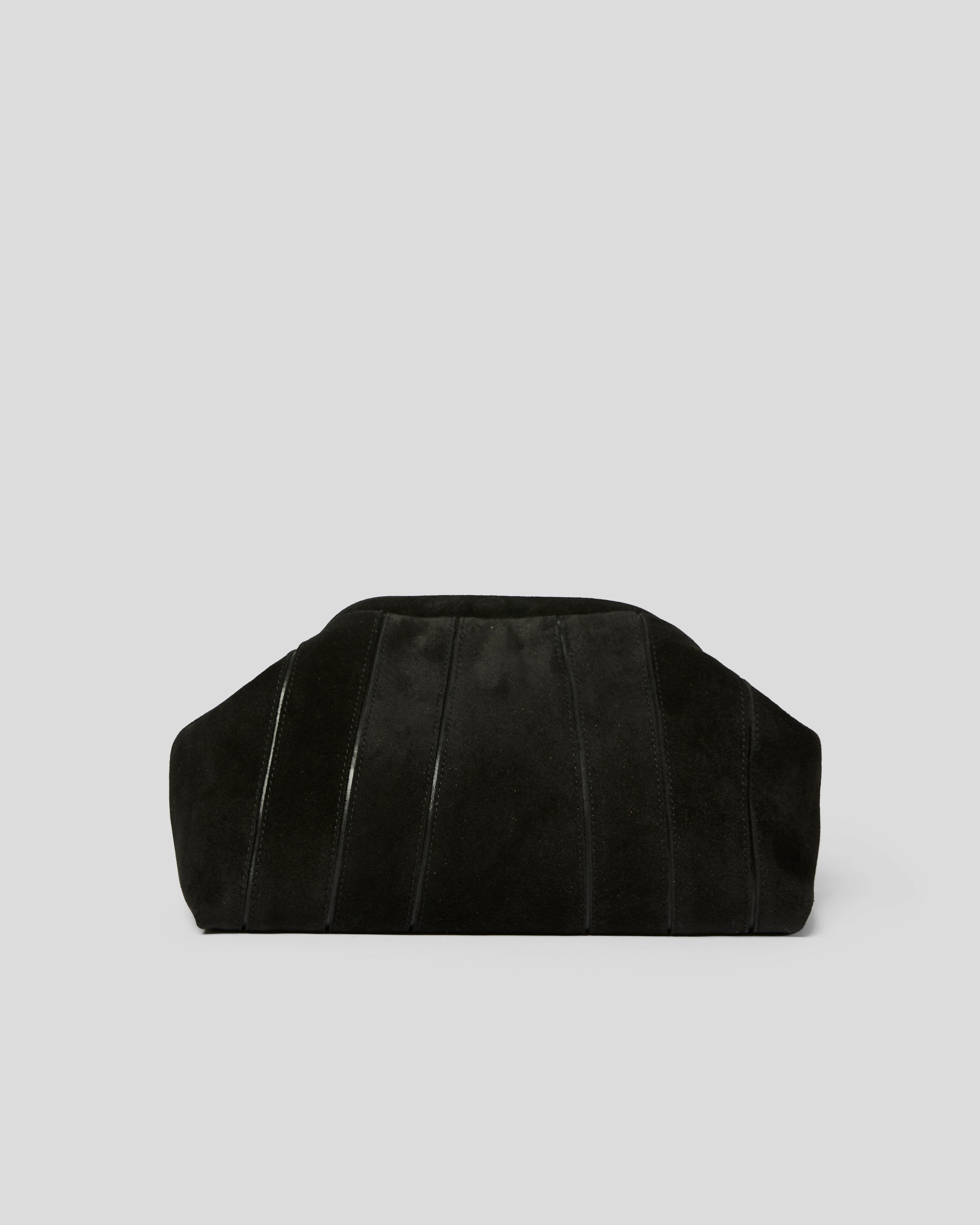 ROWE SUEDE CLUTCH LEATHER BAG Black - HANDBAGS