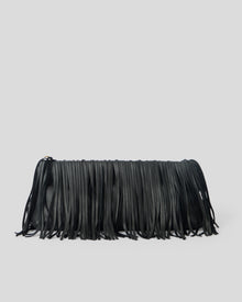 MELROSE LEATHER CLUTCH Black - HANDBAGS