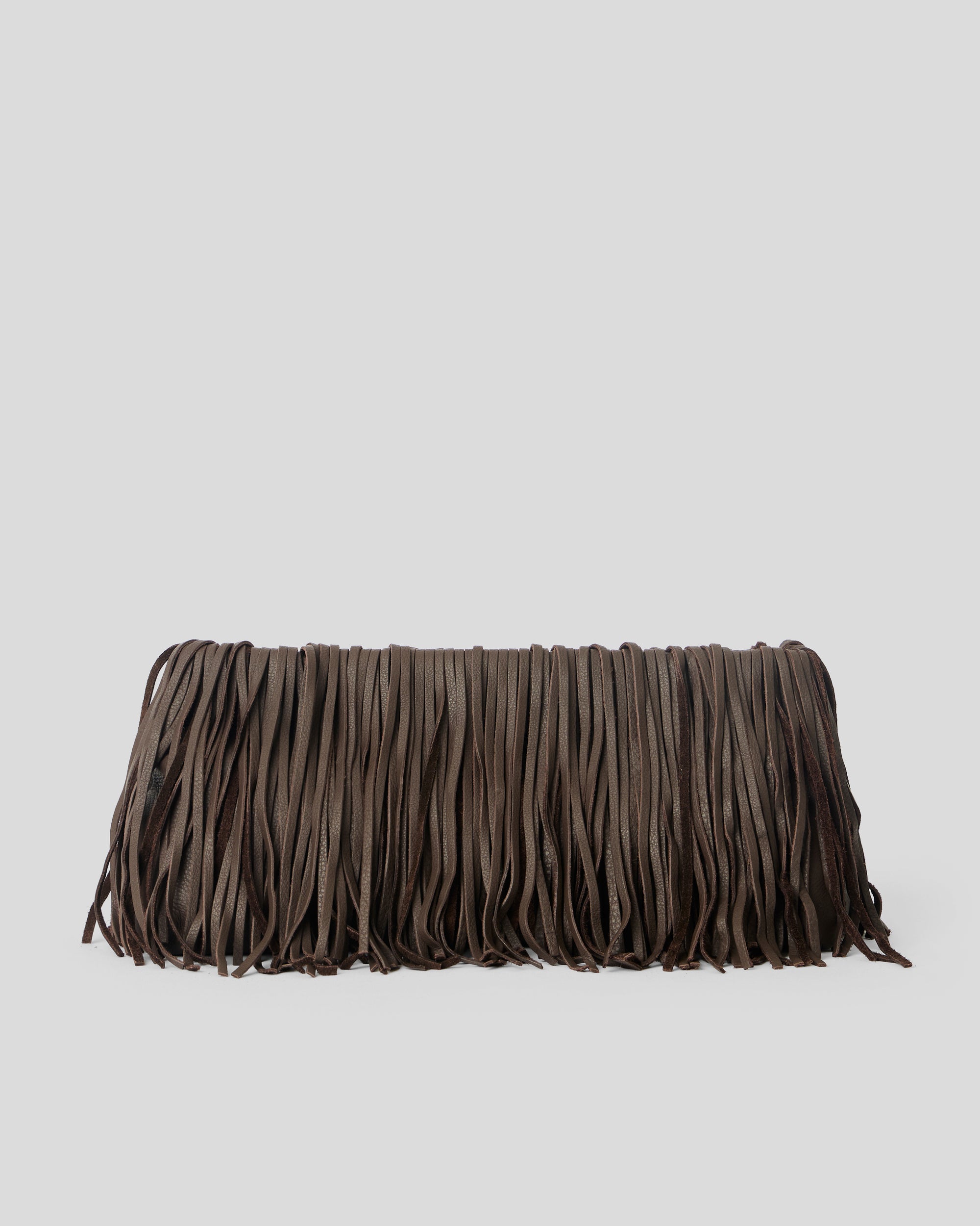 MELROSE LEATHER CLUTCH Chocolate - HANDBAGS