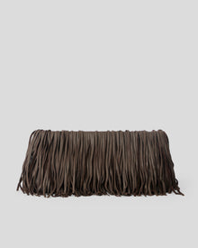 MELROSE LEATHER CLUTCH Chocolate - HANDBAGS