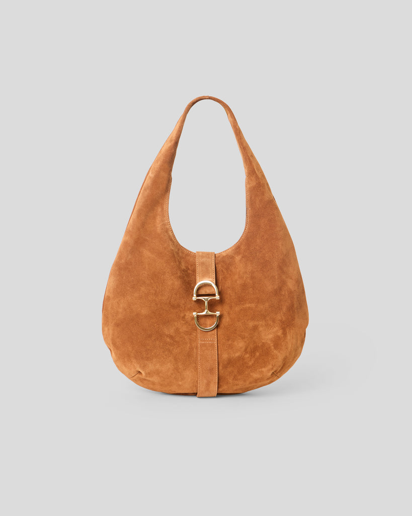 RUMI SUEDE HOBO Sienna Gold - HANDBAGS