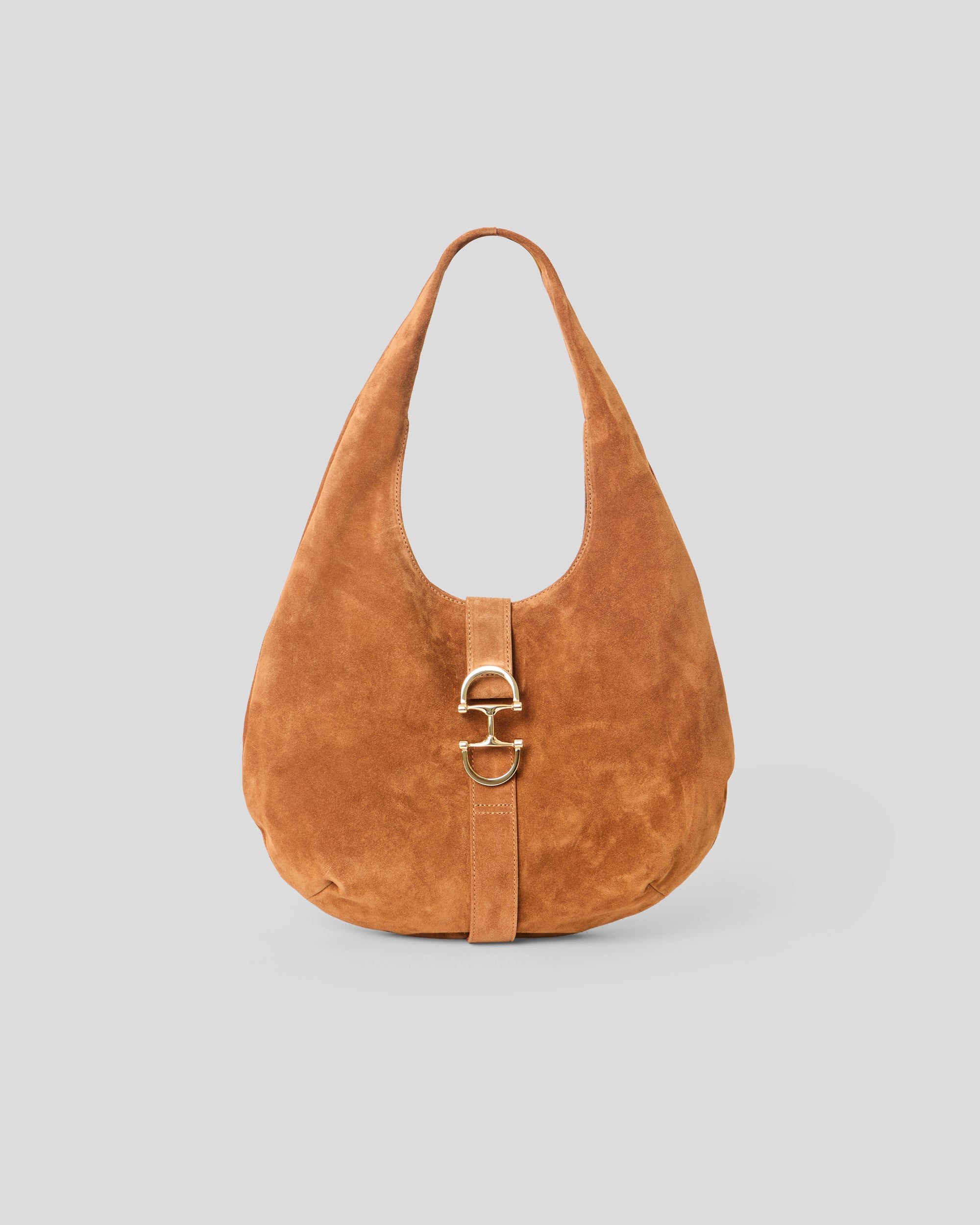 RUMI SUEDE HOBO Sienna Gold - HANDBAGS