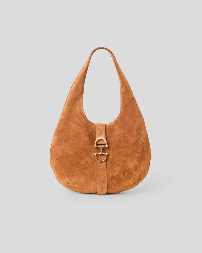 RUMI SUEDE HOBO Sienna Gold - HANDBAGS