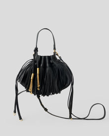 MELROSE LEATHER CROSSBODY BAG Black Gold - HANDBAGS