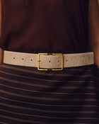 MILLA CALF-HAIR LEATHER BELT - BELT