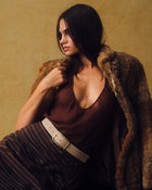 MILLA CALF-HAIR LEATHER BELT - BELT