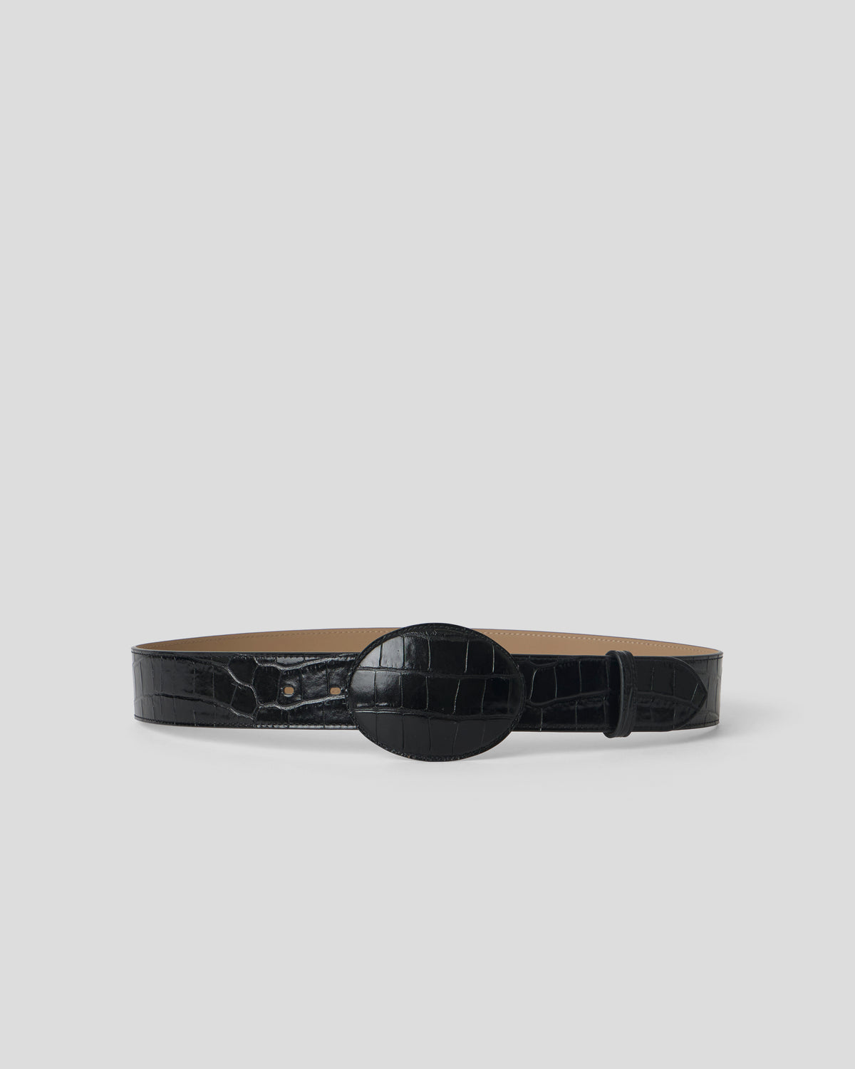 MABEL CROCO LEATHER BELT - BELT